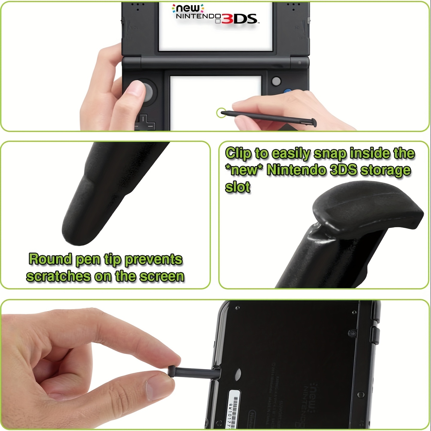5pcs Durable Plastic Stylus Pen Set for Gaming Consoles